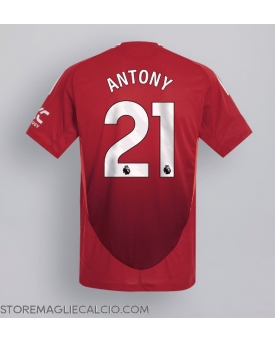 Manchester United Antony #21 Maglia Gara Casa Repliche 2024-25